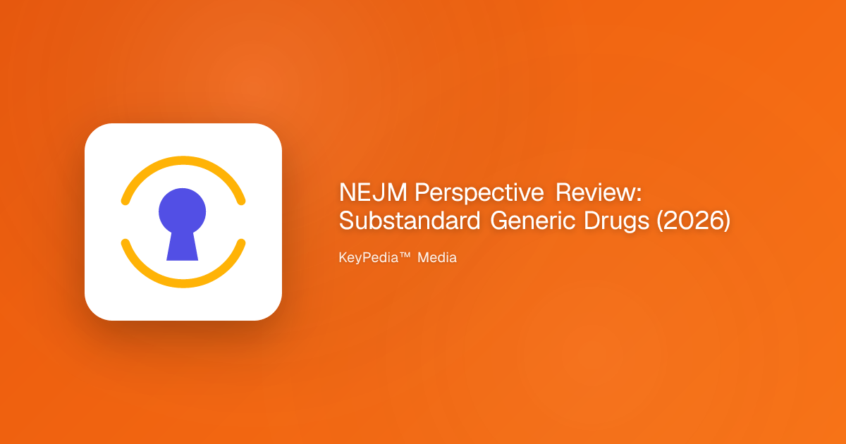 NEJM Perspective Review: Substandard Generic Drugs (2026) | KeyPedia